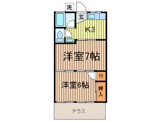 高丸コーポ【1階】の間取り