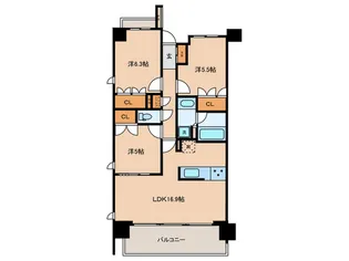 ライオンズ光が丘グランフォート【6階】の間取り