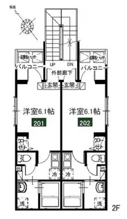ルーモス川越【2階】の間取り