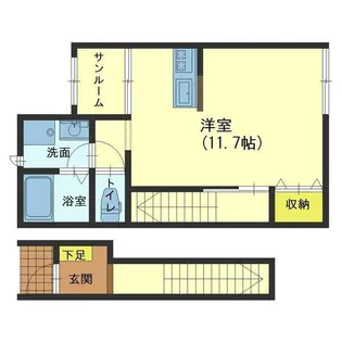 Dowell五福【2階】の間取り