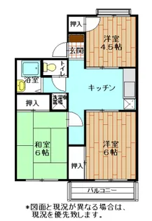 シマミハイツ【2階】の間取り