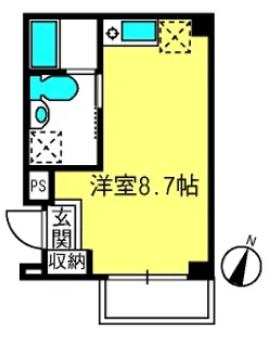 プルムドール大宮【4階】の間取り