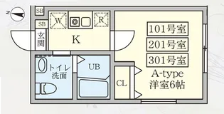 FJアスレイ参番館【3階】の間取り