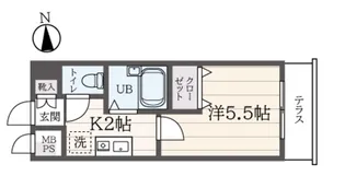 フラワーハイツ【1階】の間取り