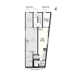 ヒルズレジデンス北千住【1階】の間取り