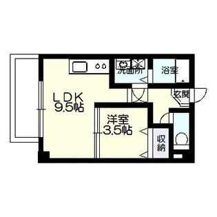 ベルシティ霞城【4階】の間取り