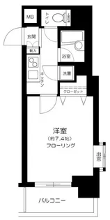 パレステュディオ日本橋浜町駅前【7階】の間取り