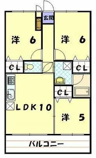 パークアベニュー平野【1階】の間取り