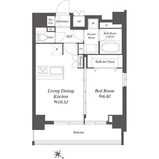 SS.FLAT北品川【11階】の間取り