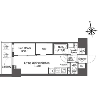 コンフォリア・リヴ西葛西【4階】の間取り