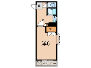 メゾンクレソンI【2階】の間取り
