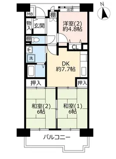 URアルビス前原【2階】の間取り