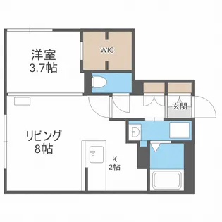 casaAT平岸47(カーサAT平岸47)【1階】の間取り