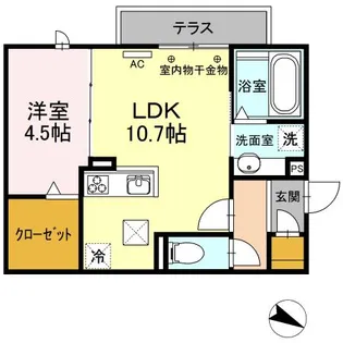 ヴィラ・ロワイヤル 五番館【1階】の間取り