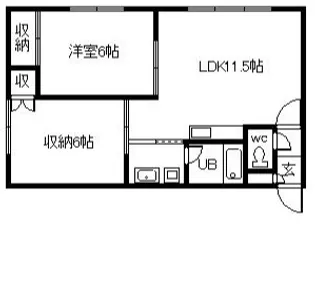 ウエストヴィレッジ【1階】の間取り