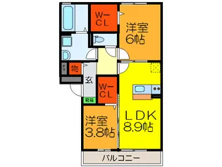 シャルムマヌワ-ル【3階】の間取り