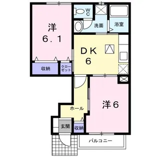 メゾン・ド・ルミノ【1階】の間取り