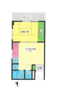 ホソブチマンション【2階】の間取り
