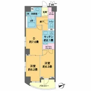 カスタリア池袋【13階】の間取り