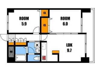 リブレスト【3階】の間取り