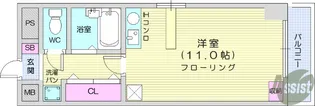 ベルビュー支倉【4階】の間取り