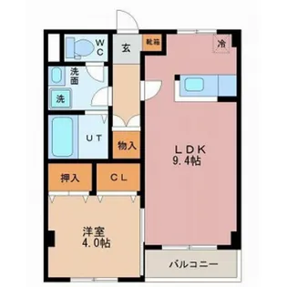 ラフォーレ1号館【1階】の間取り