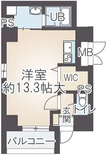 インテリジェンス御堂【5階】の間取り
