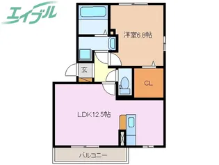ルフレール【2階】の間取り