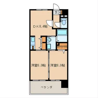 アジリア博多イースト【7階】の間取り