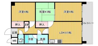 ファミール徳常【4階】の間取り