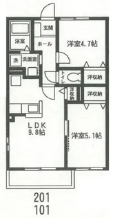 メゾン ヴェルジェ【2階】の間取り