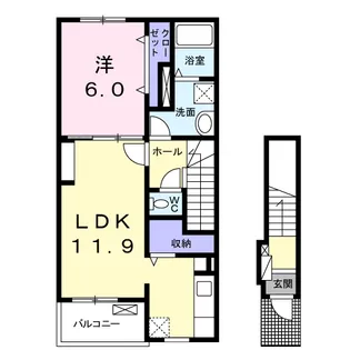 パステルプリンセス I【2階】の間取り