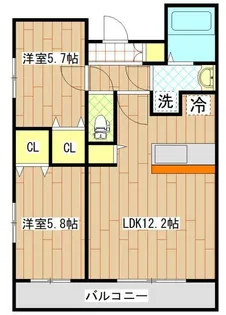 プラキドゥム【4階】の間取り