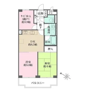 藤和初台コープII【2階】の間取り