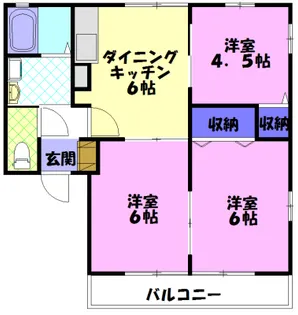 モデラート A【1階】の間取り