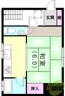 神戸市長田区丸山町テラス2戸【1階】の間取り