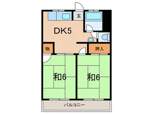 岡治マンション【2階】の間取り