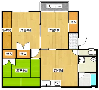 フローリッシュ豊栄【2階】の間取り