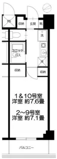 アーツ芝浦【10階】の間取り