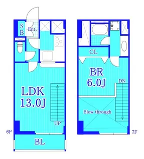 ベイサイドハウス【6階】の間取り