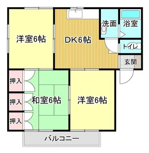 ヴィラプリンスゴールドB【1階】の間取り