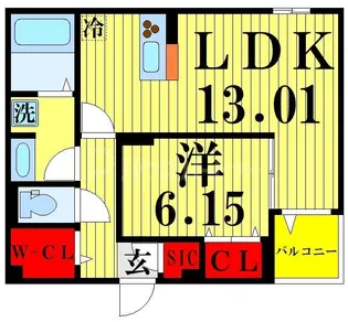 レインボー皿沼【2階】の間取り