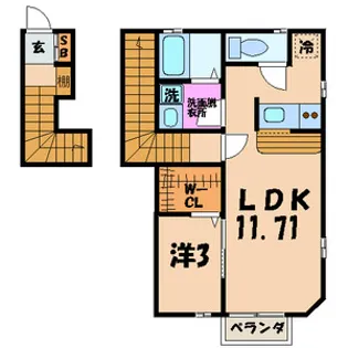 OAKBROOK【1階】の間取り