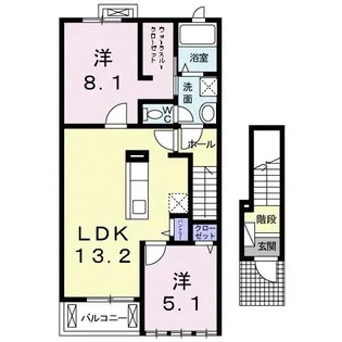 ブロード ライトII【2階】の間取り
