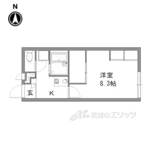 レオパレス東香里【1階】の間取り