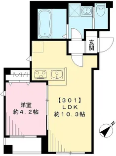 グランビューノ荏原【3階】の間取り