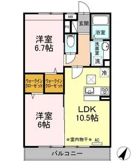 アルカンジュ【1階】の間取り
