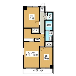 リバーシティ七番館【3階】の間取り