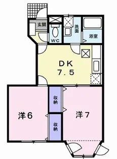 シエルアンフィニ【1階】の間取り