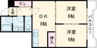 スペイシャス桂【2階】の間取り